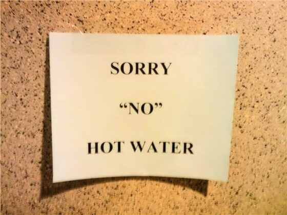 Getting sick of the “lack of running hot water” teasing